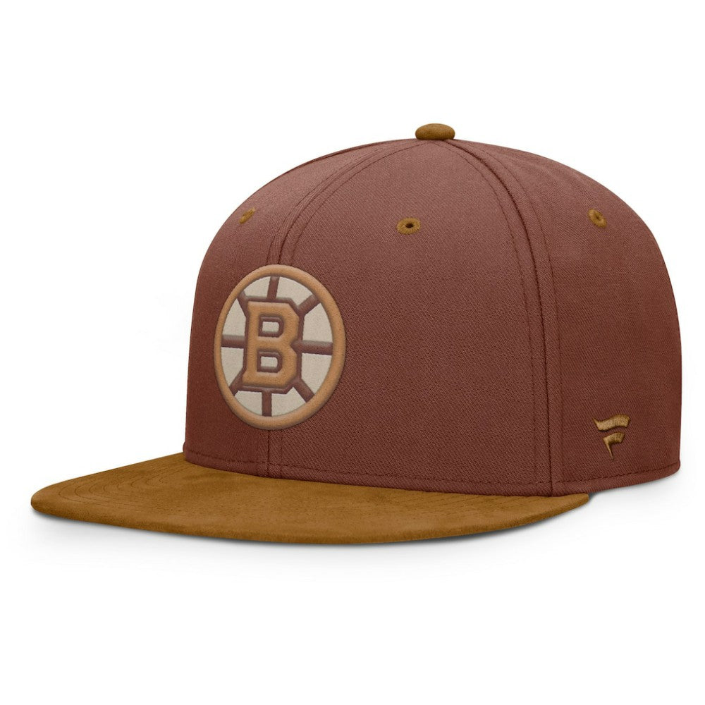 Boston Bruins Fanatics Fall Leaves Acreage Snapback Hat Brown