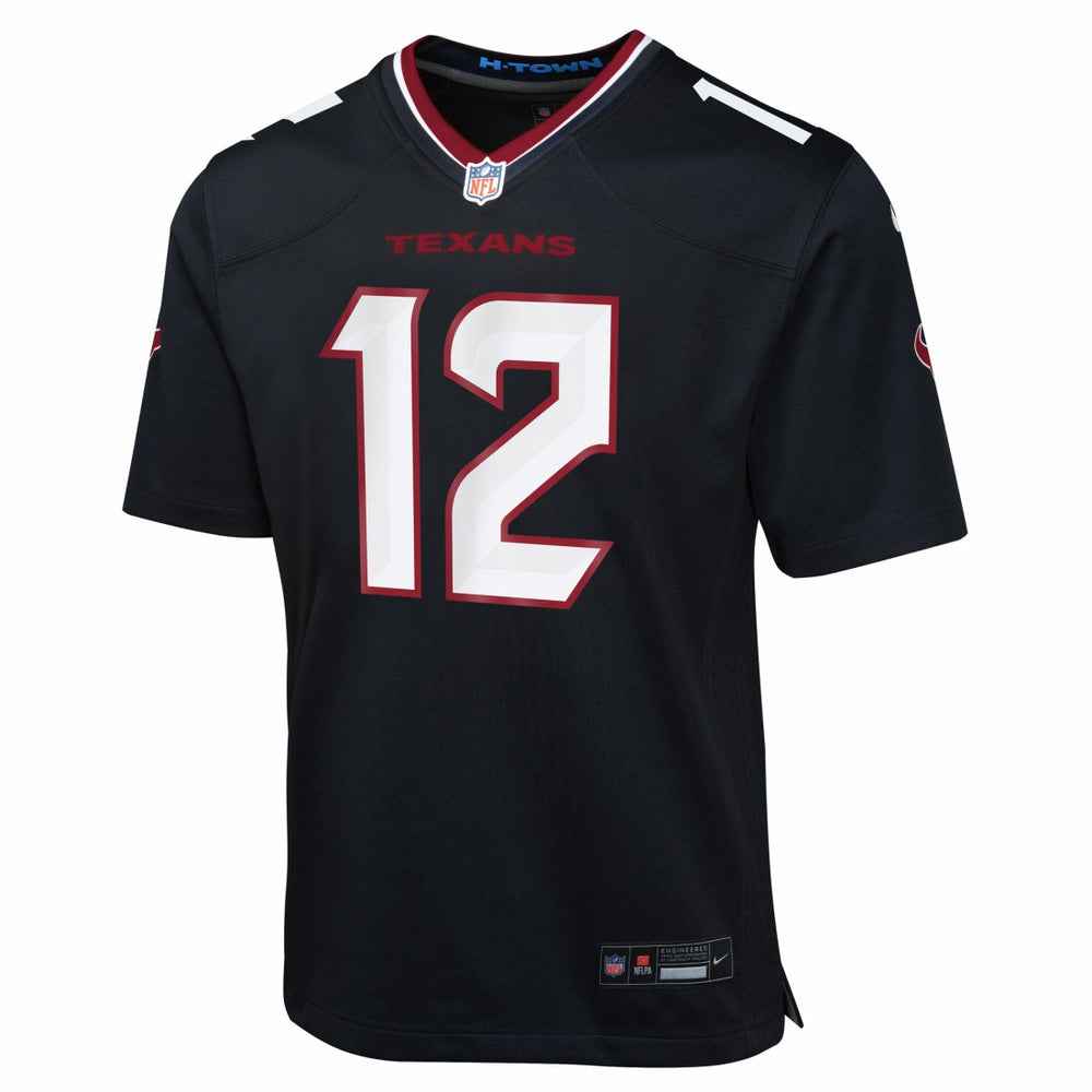 Nico Collins Houston Texans Youth Team Game Jersey - Navy