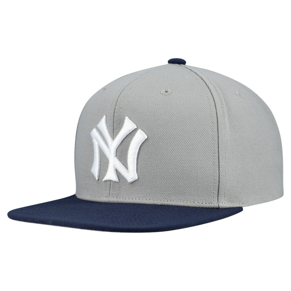 New York Yankees Cooperstown Collection Basic Flip Snapback Hat Gray | Mitchell & Ness