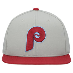 Philadelphia Phillies Cooperstown Collection Basic Flip Snapback Hat Gray | Mitchell & Ness