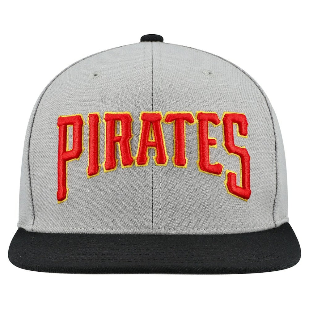 Pittsburgh Pirates Cooperstown Collection Basic Flip Snapback Hat Gray | Mitchell & Ness