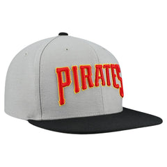Pittsburgh Pirates Cooperstown Collection Basic Flip Snapback Hat Gray | Mitchell & Ness