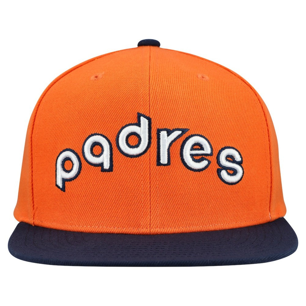 San Diego Padres Cooperstown Collection Basic Flip Snapback Hat Orange | Mitchell & Ness