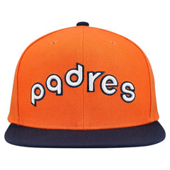 San Diego Padres Cooperstown Collection Basic Flip Snapback Hat Orange | Mitchell & Ness