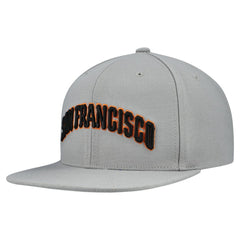 San Francisco Giants Cooperstown Collection Basic Flip Snapback Hat Gray | Mitchell & Ness