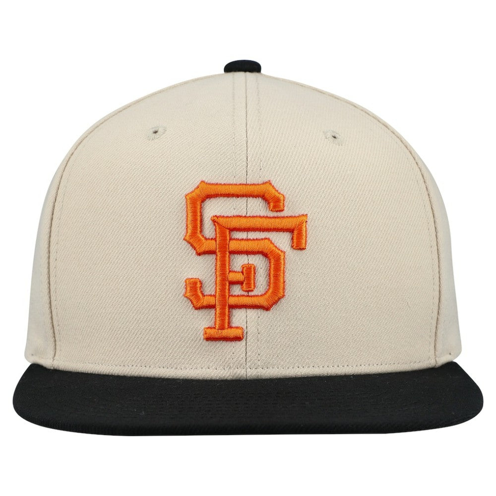 San Francisco Giants Cooperstown Collection Basic Flip Snapback Hat Cream | Mitchell & Ness