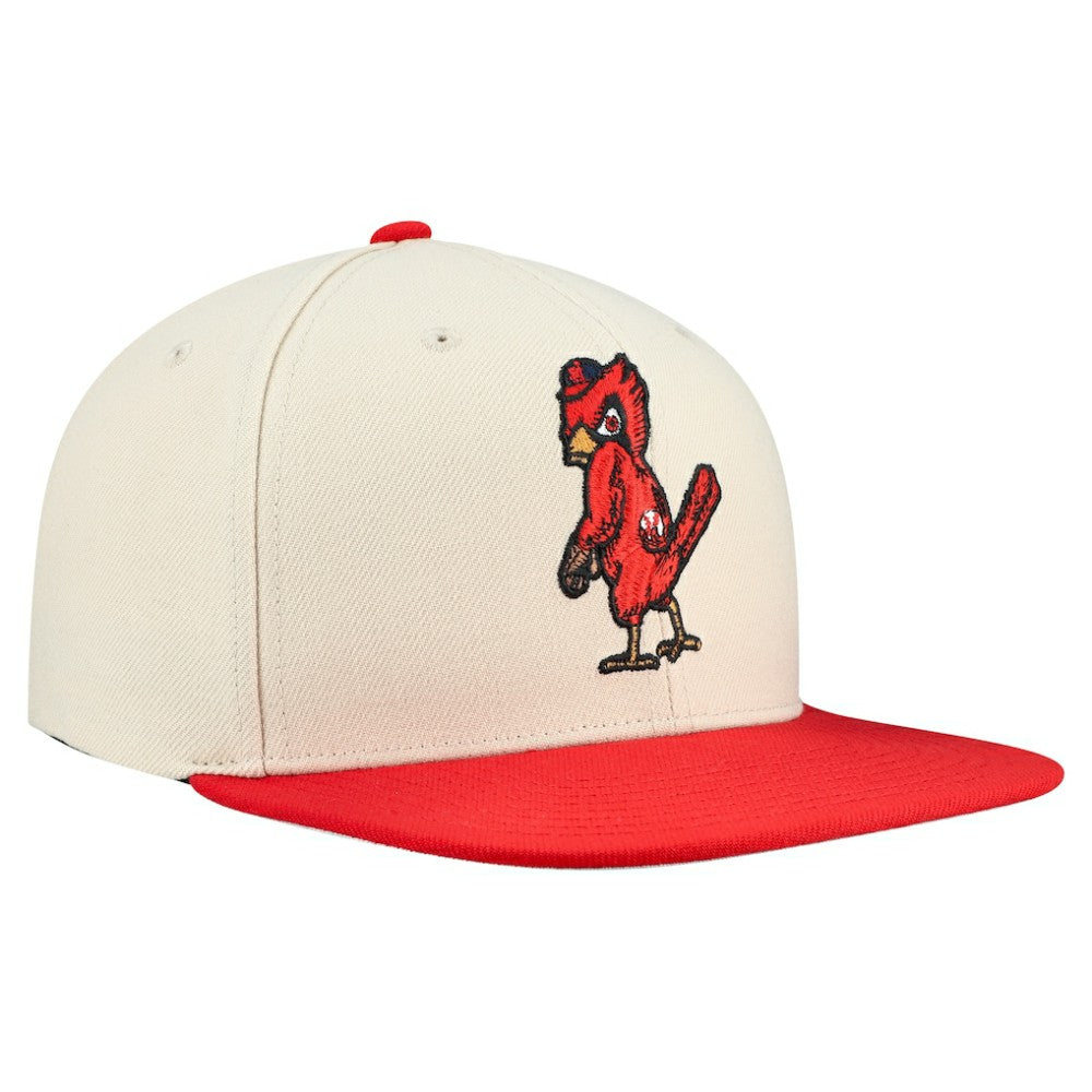 St. Louis Cardinals Cooperstown Collection Basic Flip Snapback Hat Cream | Mitchell & Ness