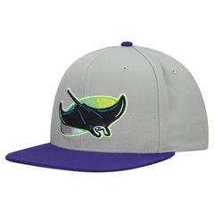 Tampa Bay Rays Cooperstown Collection Basic Flip Snapback Hat Gray | Mitchell & Ness