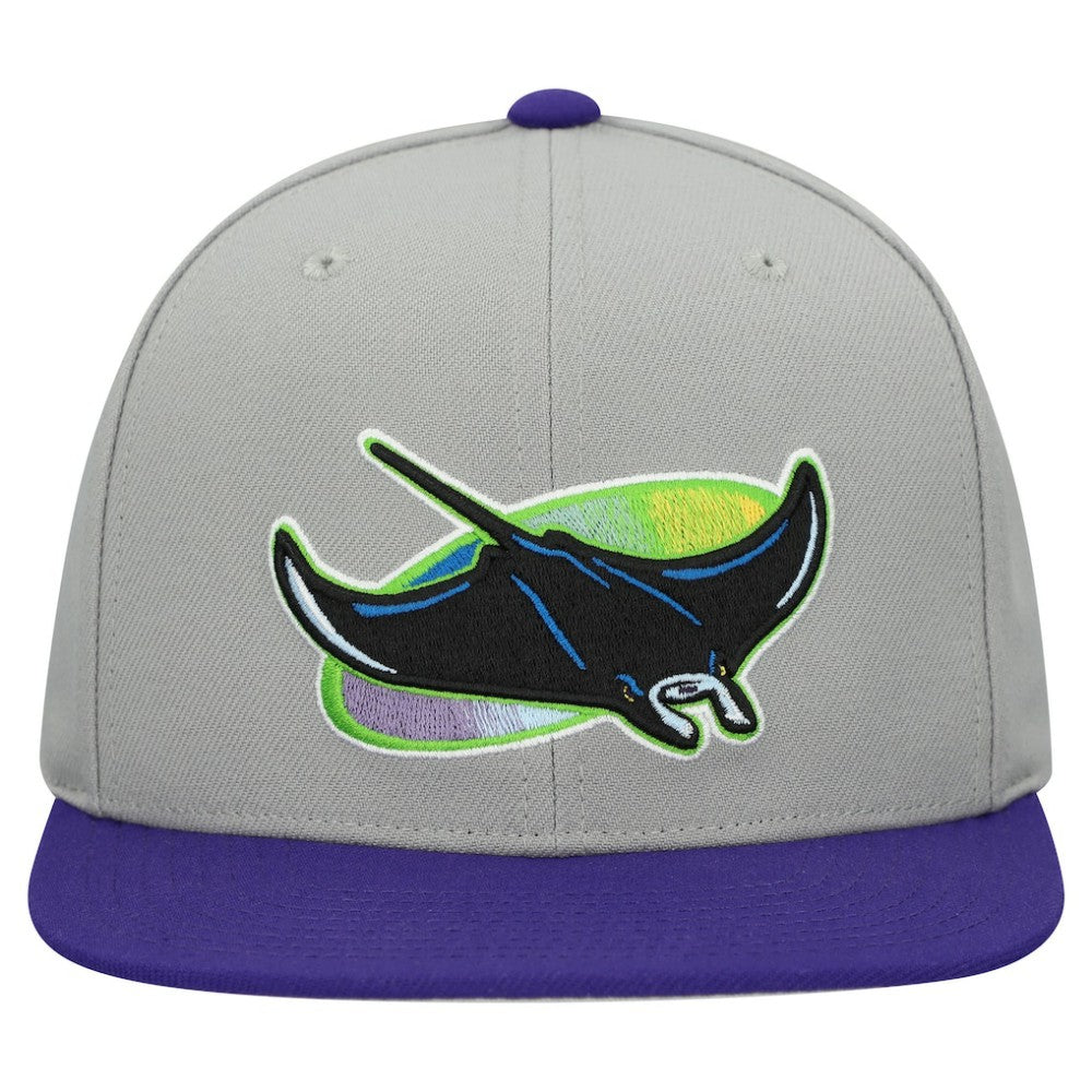Tampa Bay Rays Cooperstown Collection Basic Flip Snapback Hat Gray | Mitchell & Ness