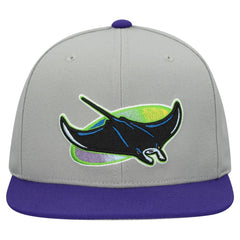 Tampa Bay Rays Cooperstown Collection Basic Flip Snapback Hat Gray | Mitchell & Ness