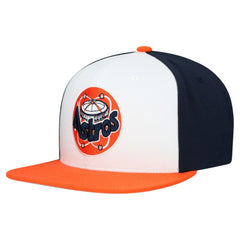 Houston Astros Cooperstown Collection Basic Flip Snapback Hat White | Mitchell & Ness