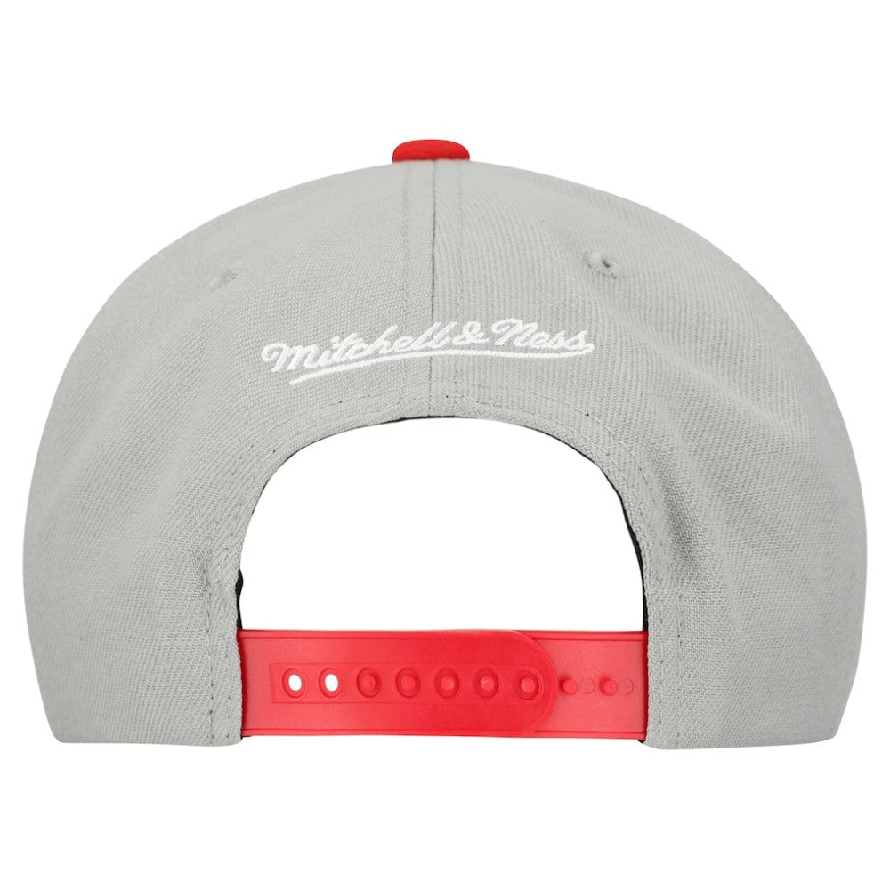Boston Red Sox Cooperstown Collection Basic Flip Snapback Hat Gray | Mitchell & Ness