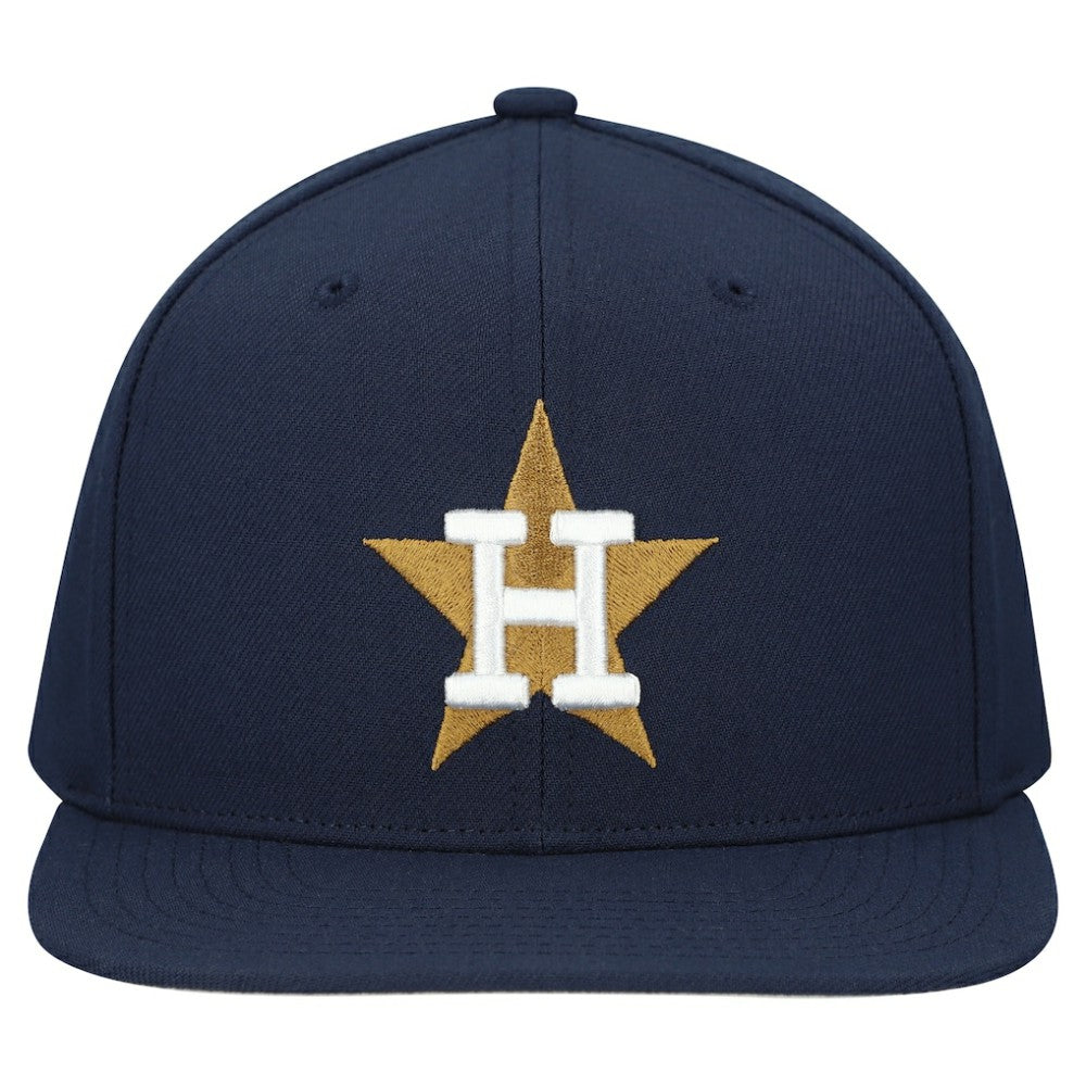 Houston Astros Cooperstown Collection Basic Flip Snapback Hat Navy | Mitchell & Ness