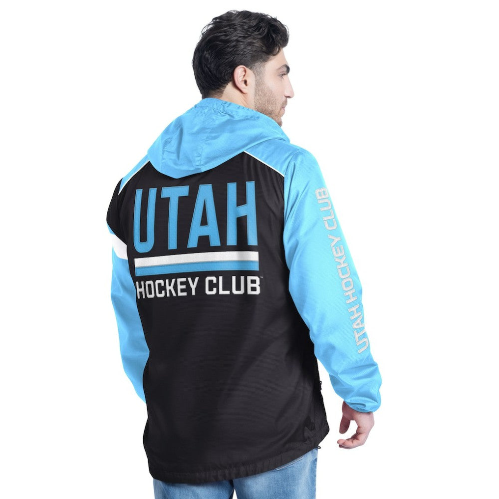 Utah Hockey Club G-III Sports by Carl Banks Lateral Half-Zip Hoodie Jacket Light Blue/Black