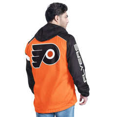 Philadelphia Flyers G-III Sports by Carl Banks Lateral Half-Zip Hoodie Jacket Orange/Black