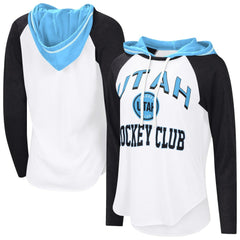 Utah Mammoth G-III 4Her by Carl Banks Women's VIP Raglan Long Sleeve Hoodie T-Shirt White