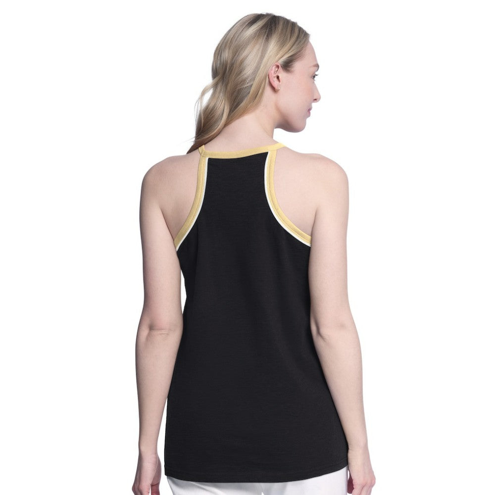 Vegas Golden Knights G-III 4Her by Carl Banks Women's Curveball Racerback Scoop Neck Slub Tank Top Black