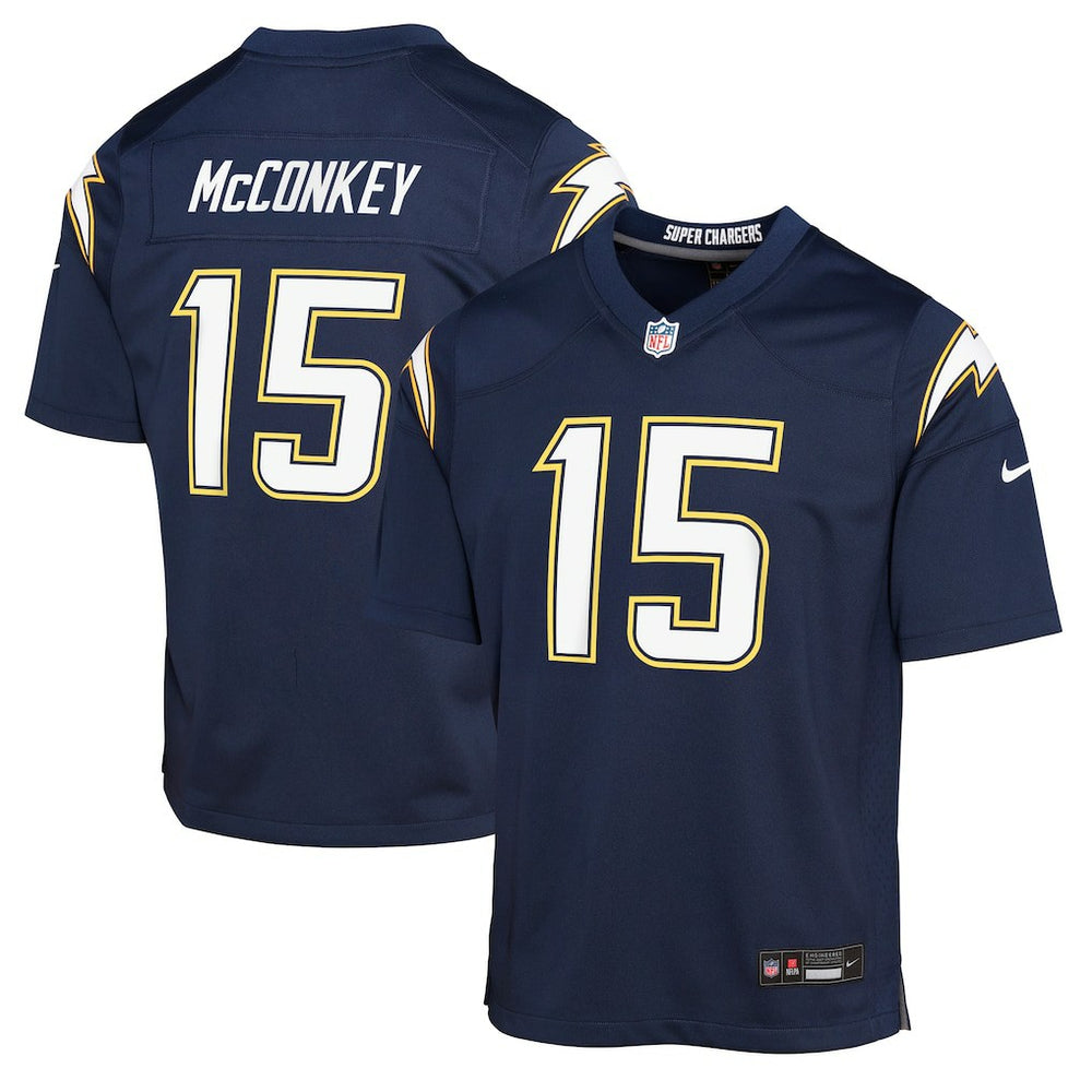 Ladd McConkey Los Angeles Chargers Youth Alternate Super Chargers Game Player Jersey - Navy