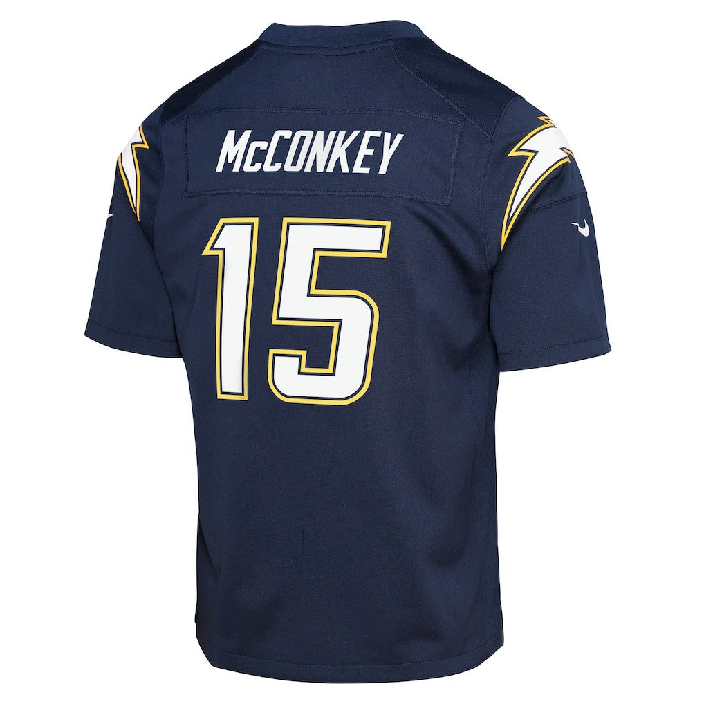 Ladd McConkey Los Angeles Chargers Youth Alternate Super Chargers Game Player Jersey - Navy