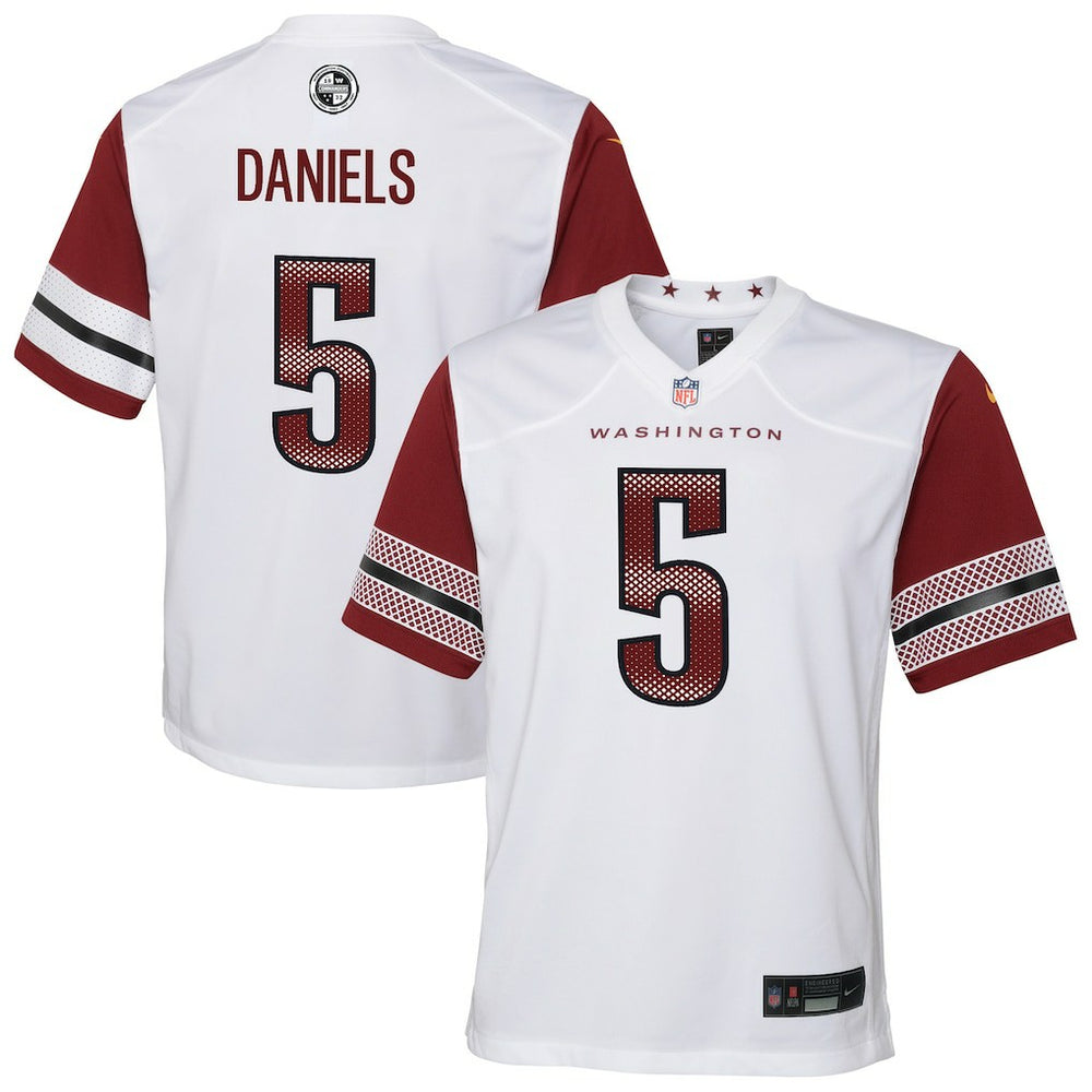 Jayden Daniels Washington Commanders Youth Game Jersey - White