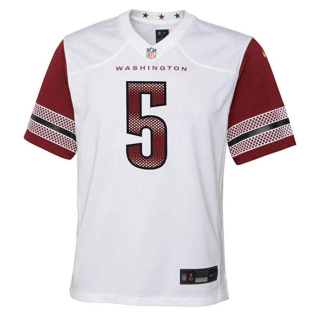 Jayden Daniels Washington Commanders Youth Game Jersey - White