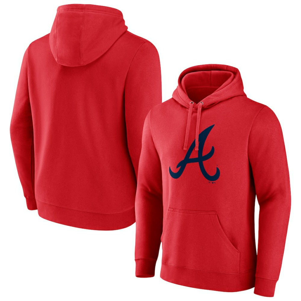 Atlanta Braves Official Logo Pullover Hoodie Red