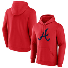 Atlanta Braves Official Logo Pullover Hoodie Red