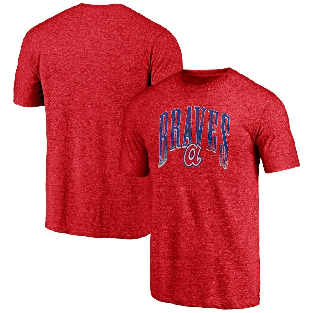 Atlanta Braves Line Corps Tri-Blend T-Shirt Red
