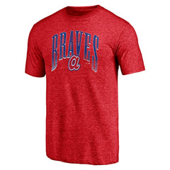 Atlanta Braves Line Corps Tri-Blend T-Shirt Red