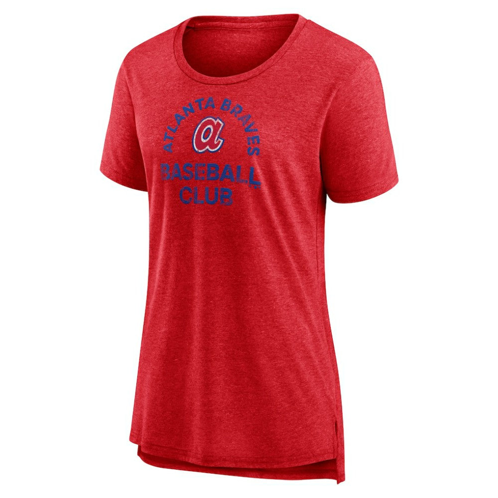 Atlanta Braves Women's Selected First Tri-Blend T-Shirt Red