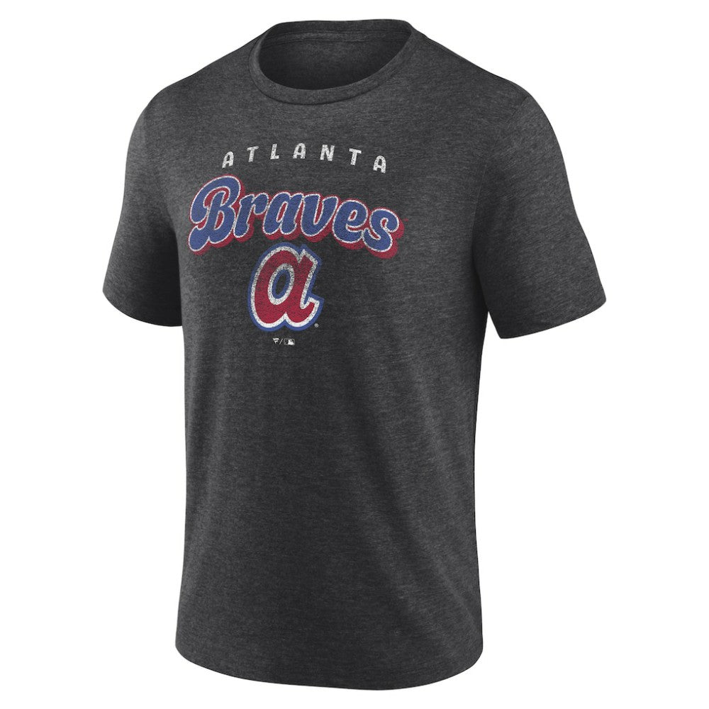 Atlanta Braves Wonderment Tri-Blend T-Shirt Charcoal