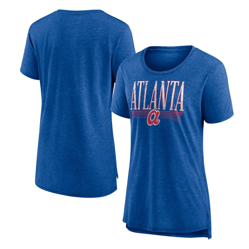 Atlanta Braves Women's Toppler Tri-Blend T-Shirt Royal