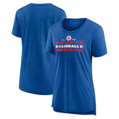 Atlanta Braves Women's Power Swing Tri-Blend T-Shirt Royal