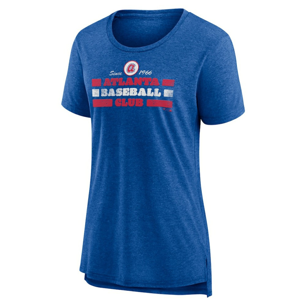 Atlanta Braves Women's Power Swing Tri-Blend T-Shirt Royal