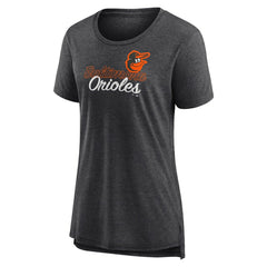 Baltimore Orioles Women's Practice Time Tri-Blend T-Shirt Gray