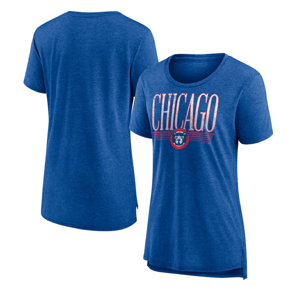 Chicago Cubs Women's Toppler Tri-Blend T-Shirt Royal