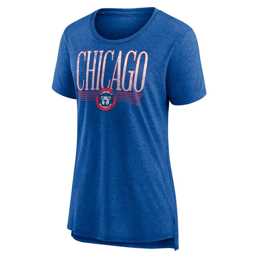 Chicago Cubs Women's Toppler Tri-Blend T-Shirt Royal