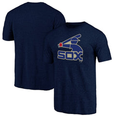 Chicago White Sox Cooperstown Official Logo Tri-Blend T-Shirt Navy