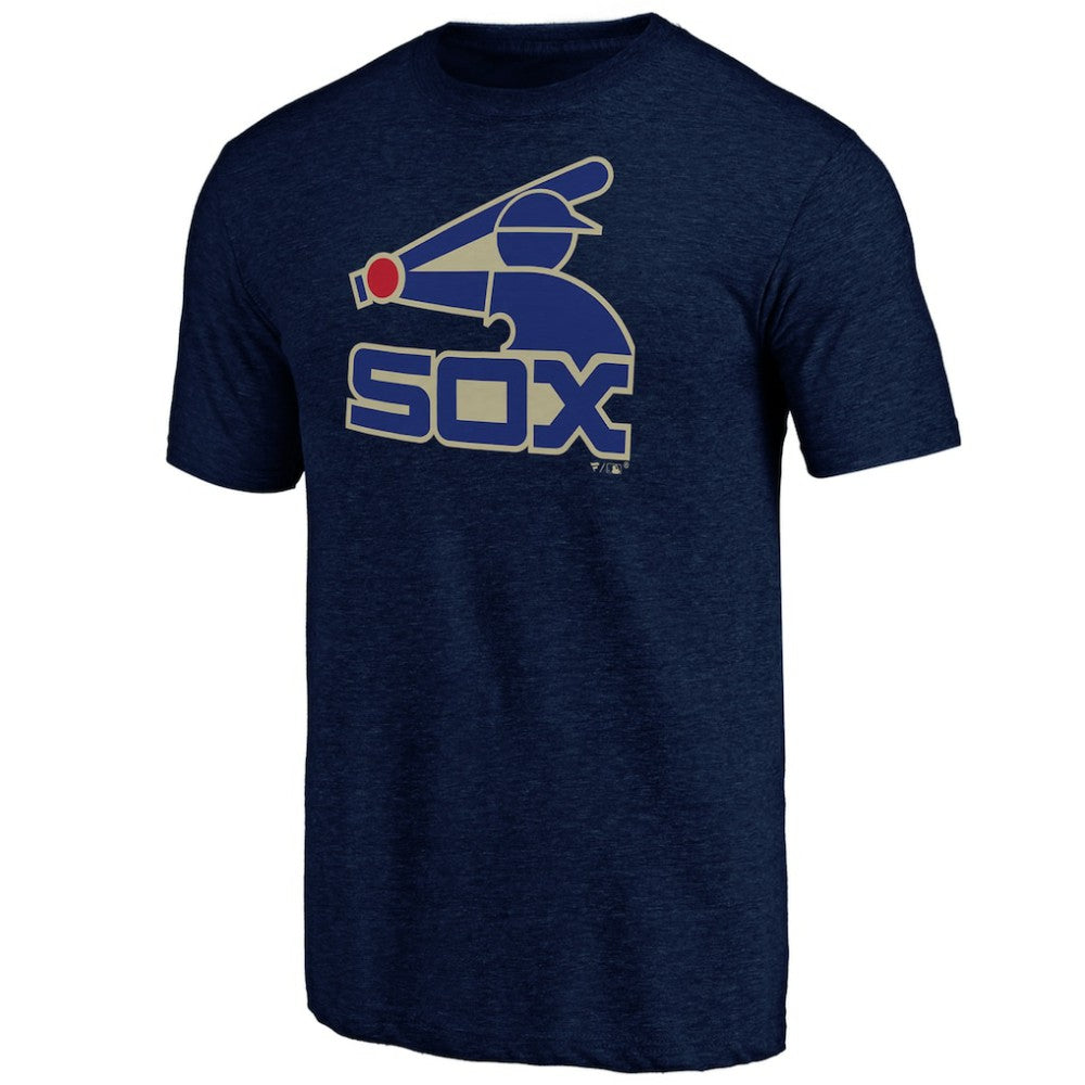 Chicago White Sox Cooperstown Official Logo Tri-Blend T-Shirt Navy