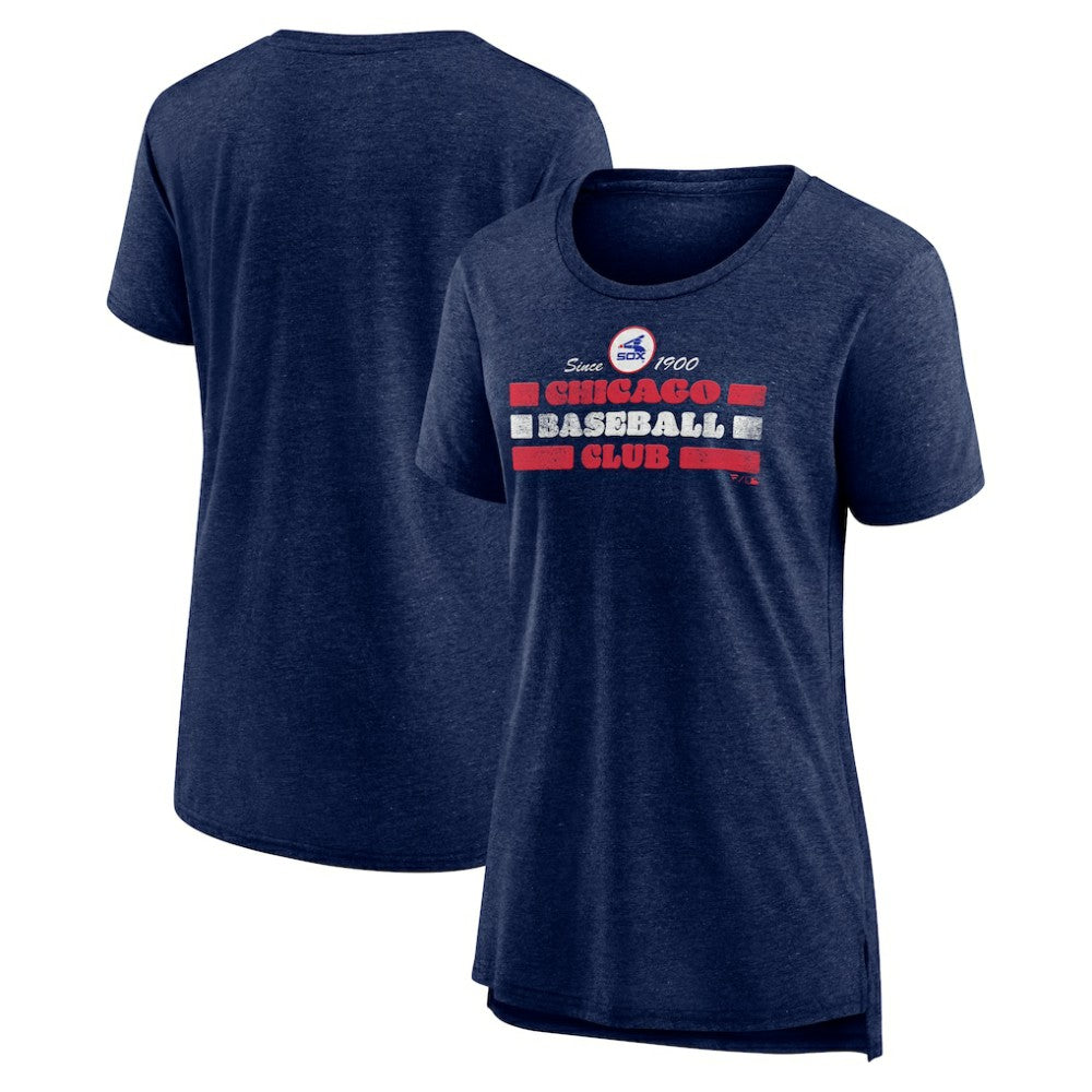 Chicago White Sox Women's Power Swing Tri-Blend T-Shirt Navy