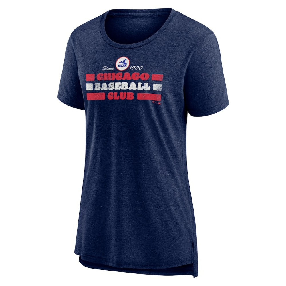 Chicago White Sox Women's Power Swing Tri-Blend T-Shirt Navy