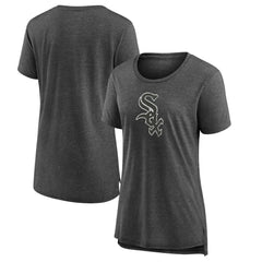 Chicago White Sox Women's Weathered Official Logo Tri-Blend T-Shirt Gray