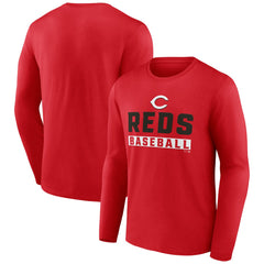Cincinnati Reds Let's Go Long Sleeve T-Shirt Red