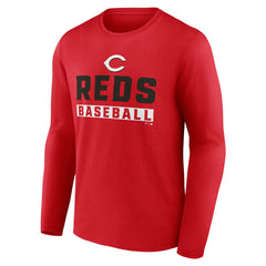 Cincinnati Reds Let's Go Long Sleeve T-Shirt Red
