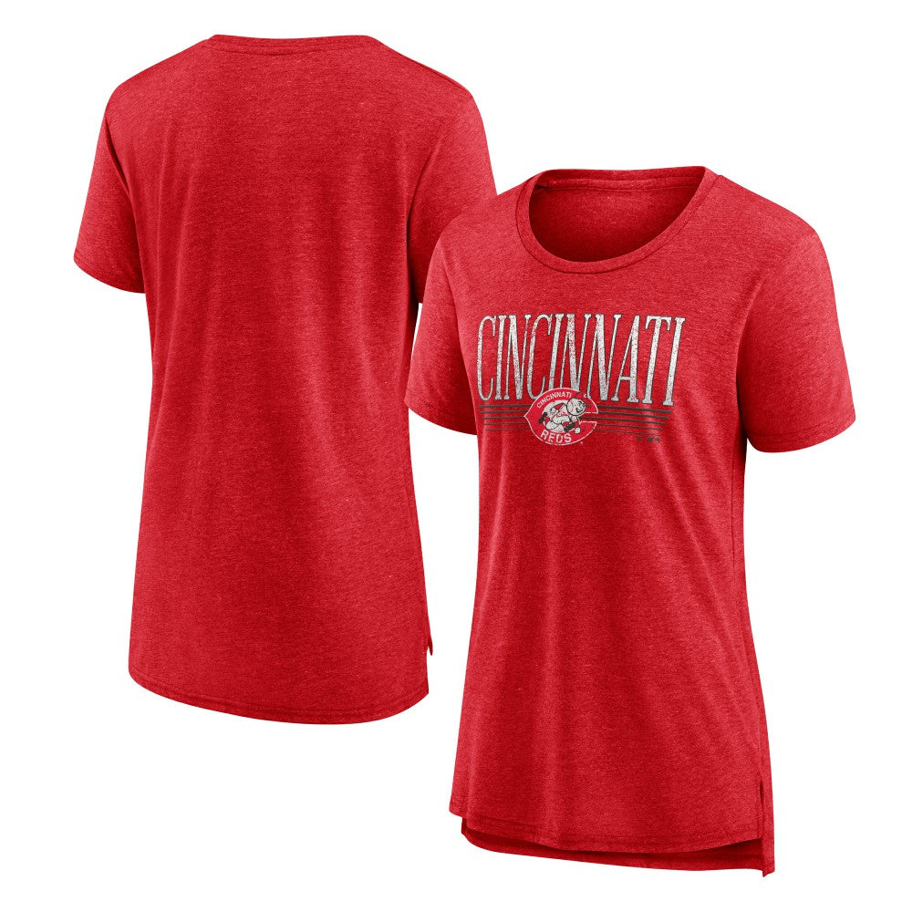 Cincinnati Reds Women's Toppler Tri-Blend T-Shirt Red