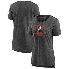 Cincinnati Reds Women's Selected First Tri-Blend T-Shirt Gray
