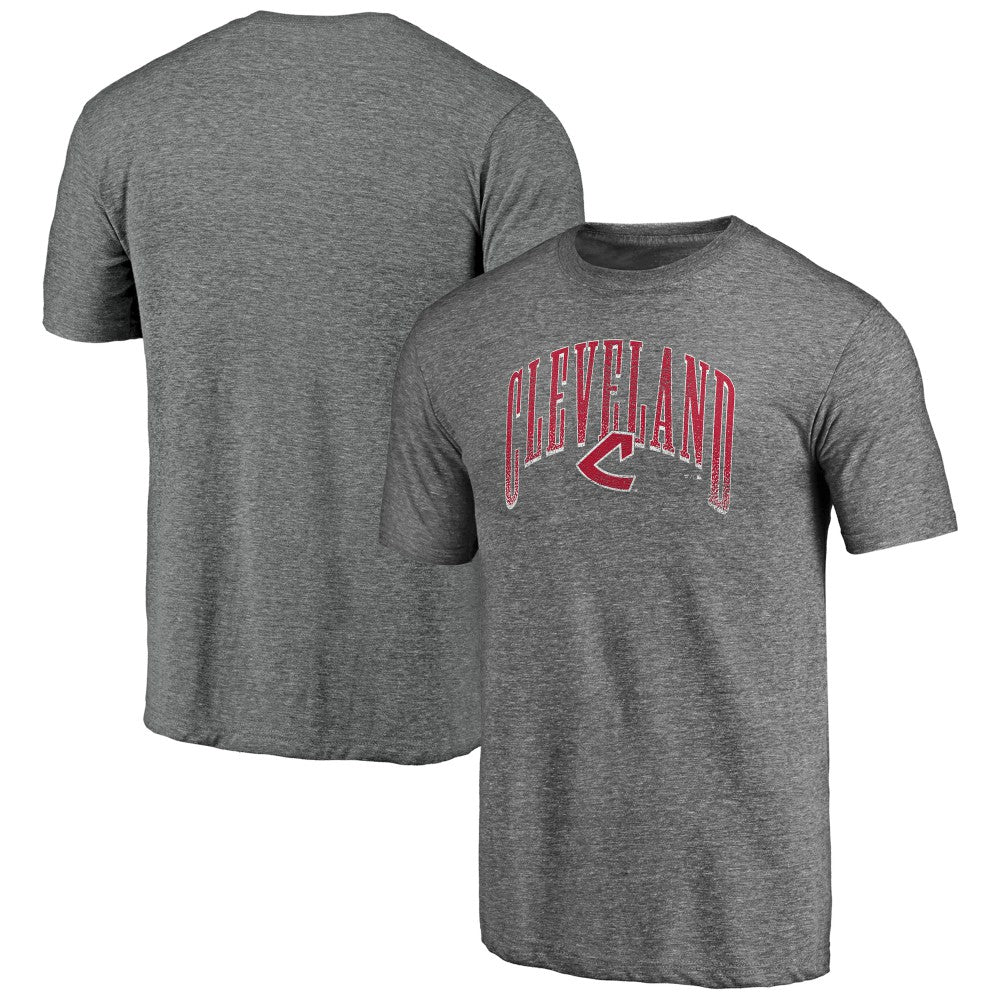Cleveland Guardians Line Corps Tri-Blend T-Shirt Heather Gray