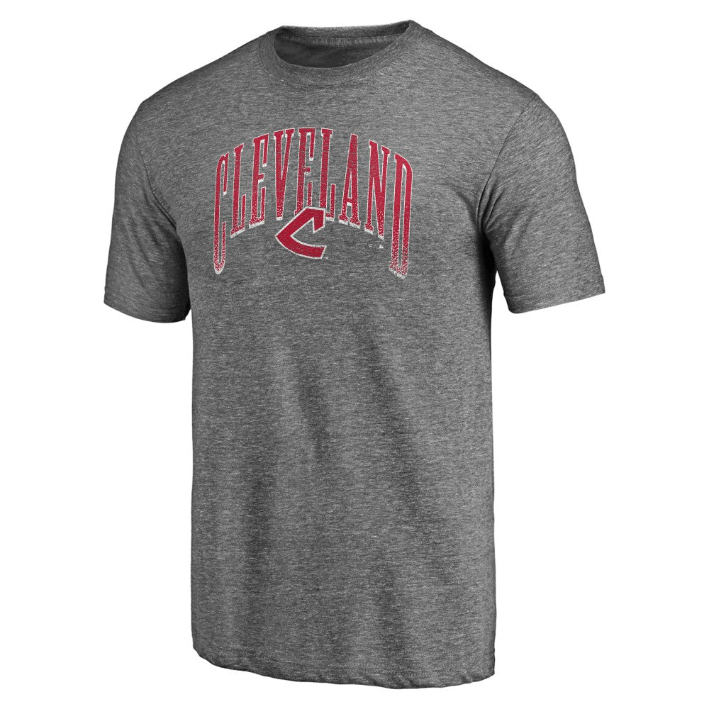 Cleveland Guardians Line Corps Tri-Blend T-Shirt Heather Gray