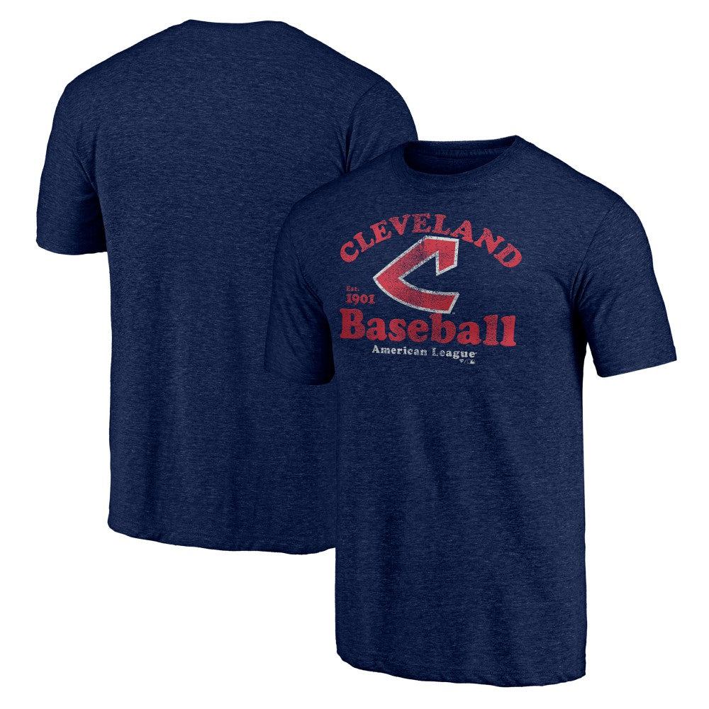 Cleveland Guardians Our Game Tri-Blend T-Shirt Navy