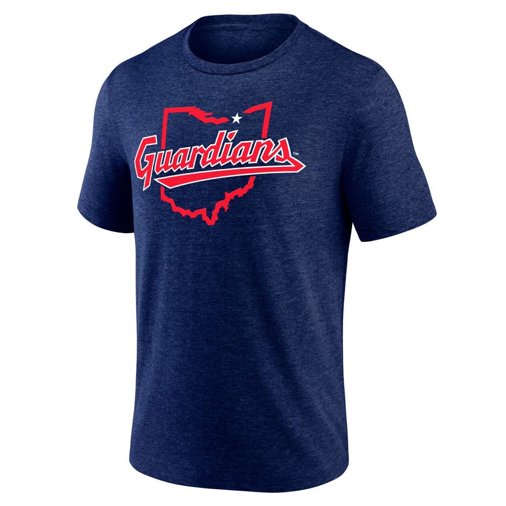 Cleveland Guardians State Guard Tri-Blend T-Shirt Navy